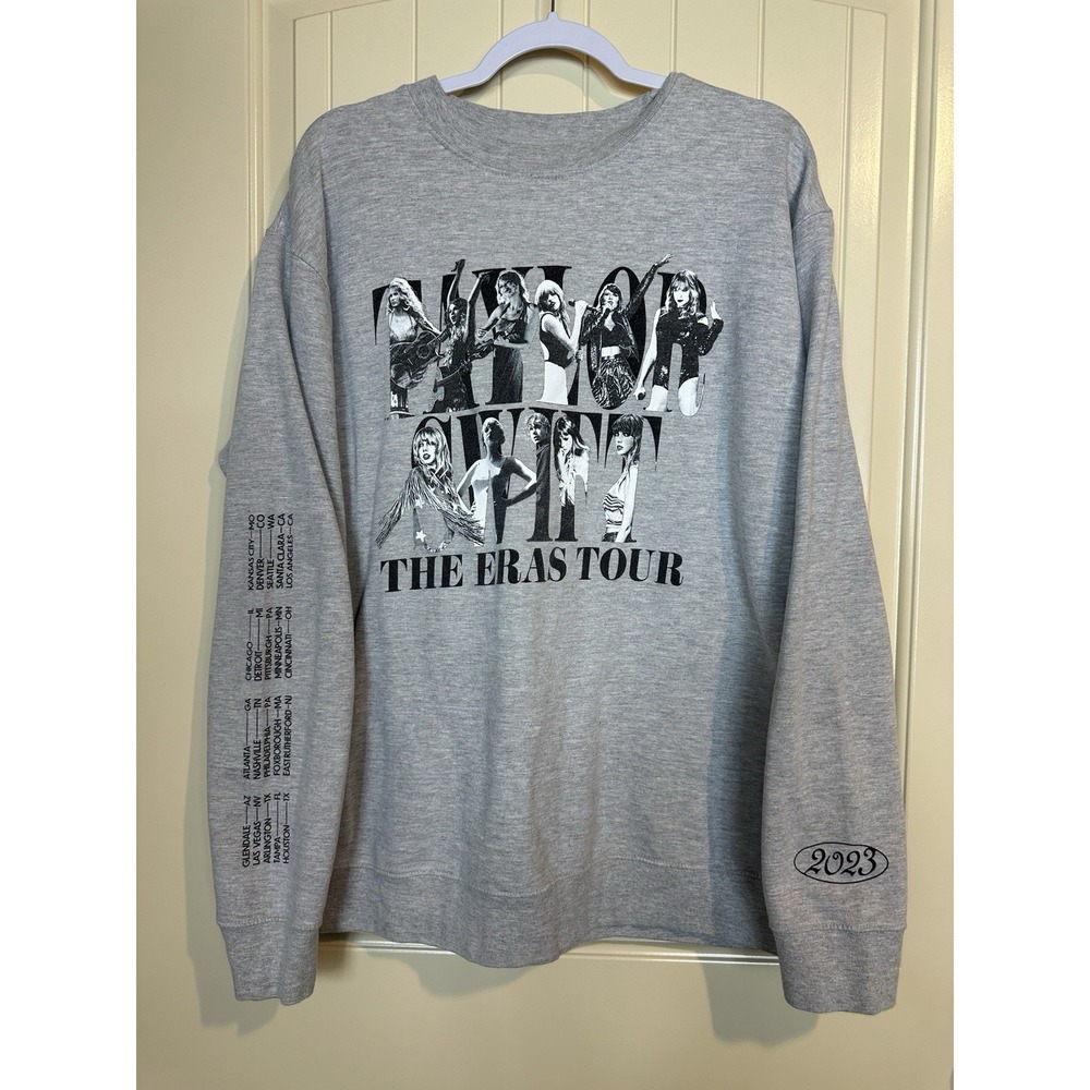 Taylor Swift The Eras Tour 2023 Concert Music Crewneck Sweatshirt Sz XL Swiftie
